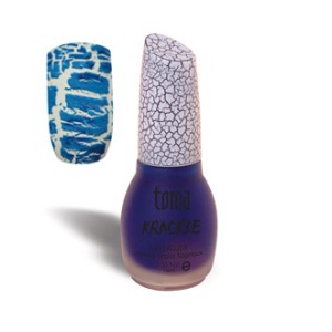 Blue 02 Crackle nail art polish Toma Krackle Mad Beauty at TAOS Gifts