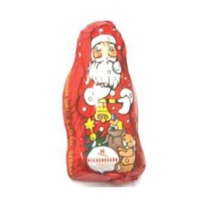 Red foiled Christmas Santa chocolate marzipan niederegger at TAOS gifts