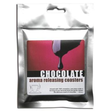 chocolate aroma releasing drink mat, pack of 5 coasters at TAOS Gifts