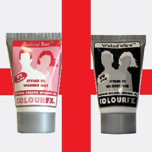 Colourfx hair gel radical red wicked white TAOS Gifts