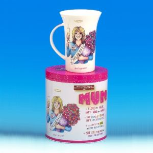 Funk Tart Gifts for Mum, bone china mug and cookie storage tin gift set at TAOS Gifts