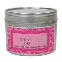 China Rose Shearer Scented candle in decorative tin at TAOS Gifts