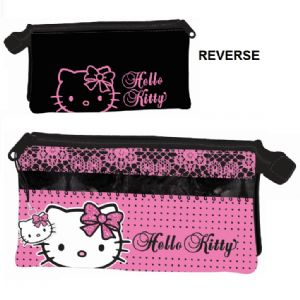 Pretty Pink and Black Lace oencil case, Hello Kitty at TAOS Gifts