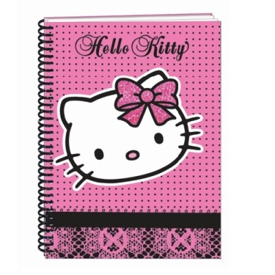 A5 spiral hardback hello kitty notebook lace at TAOS Gifts