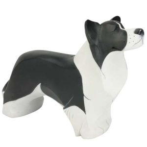border collie dog figurine in money box gift at taos gifts